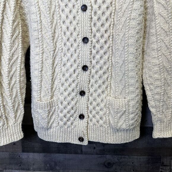 INISH SAIMER HAND KNITTED IN IRELAND VINTAGE 1960-70’s ARAN JUMPER Large - Picture 4 of 10